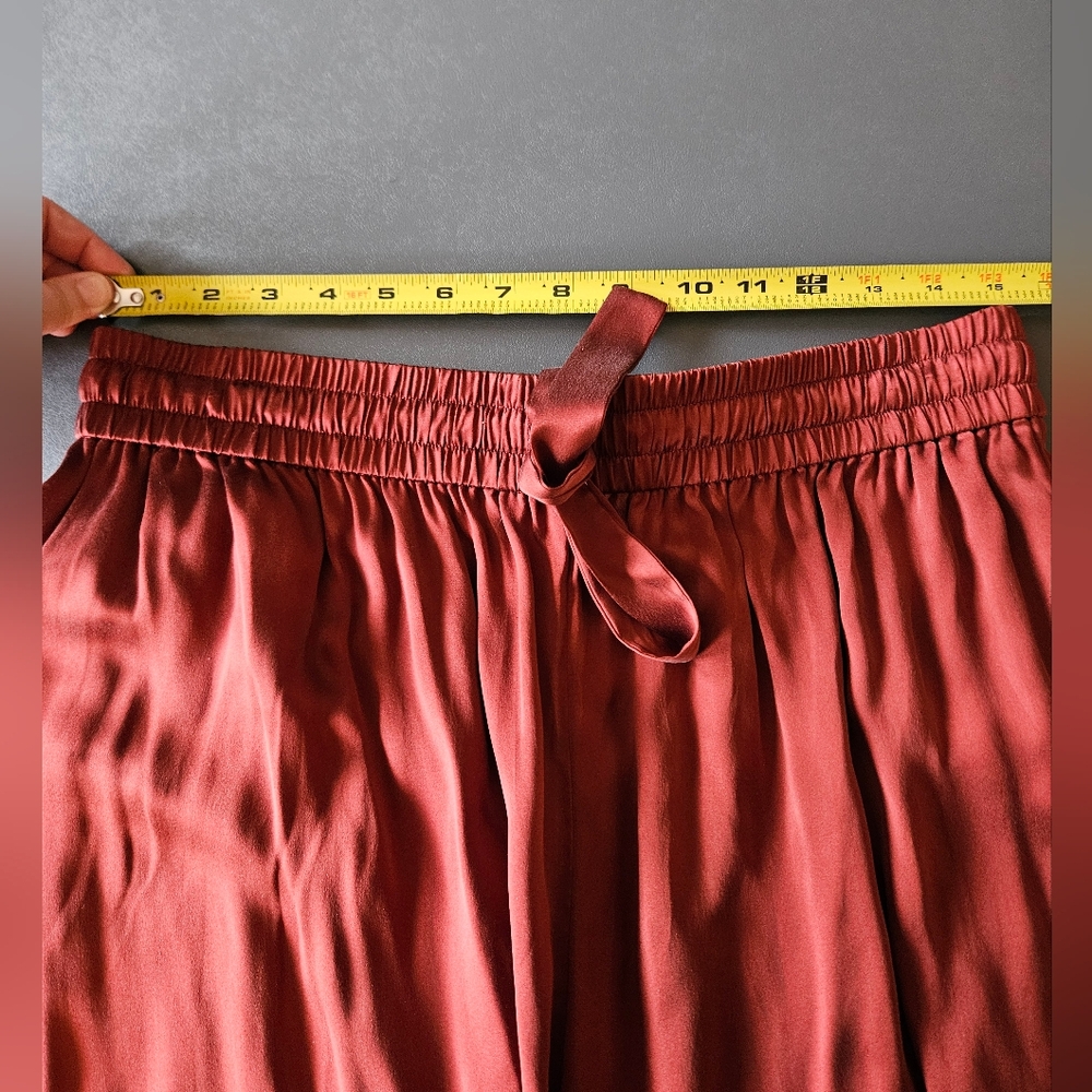 Zimmermann Rust Red Wide-Leg Pants 100% silk - Picture 8 of 10